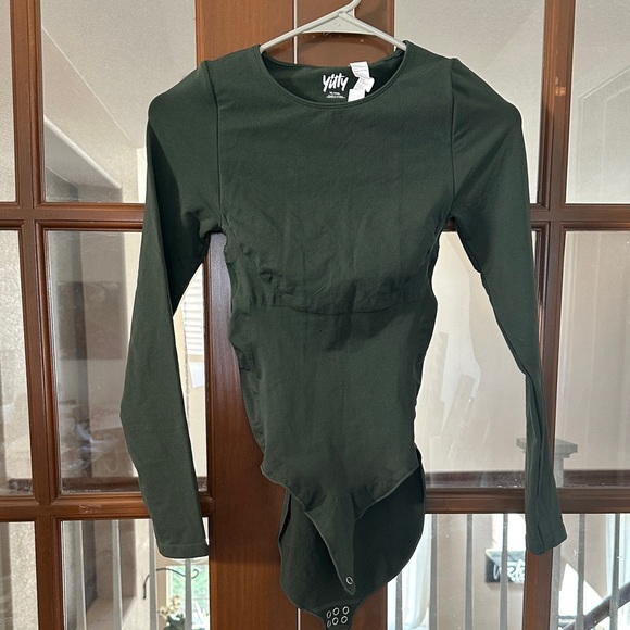 YITTY Long Sleeve Bodysuit in Dark Green - Picture 1 of 8
